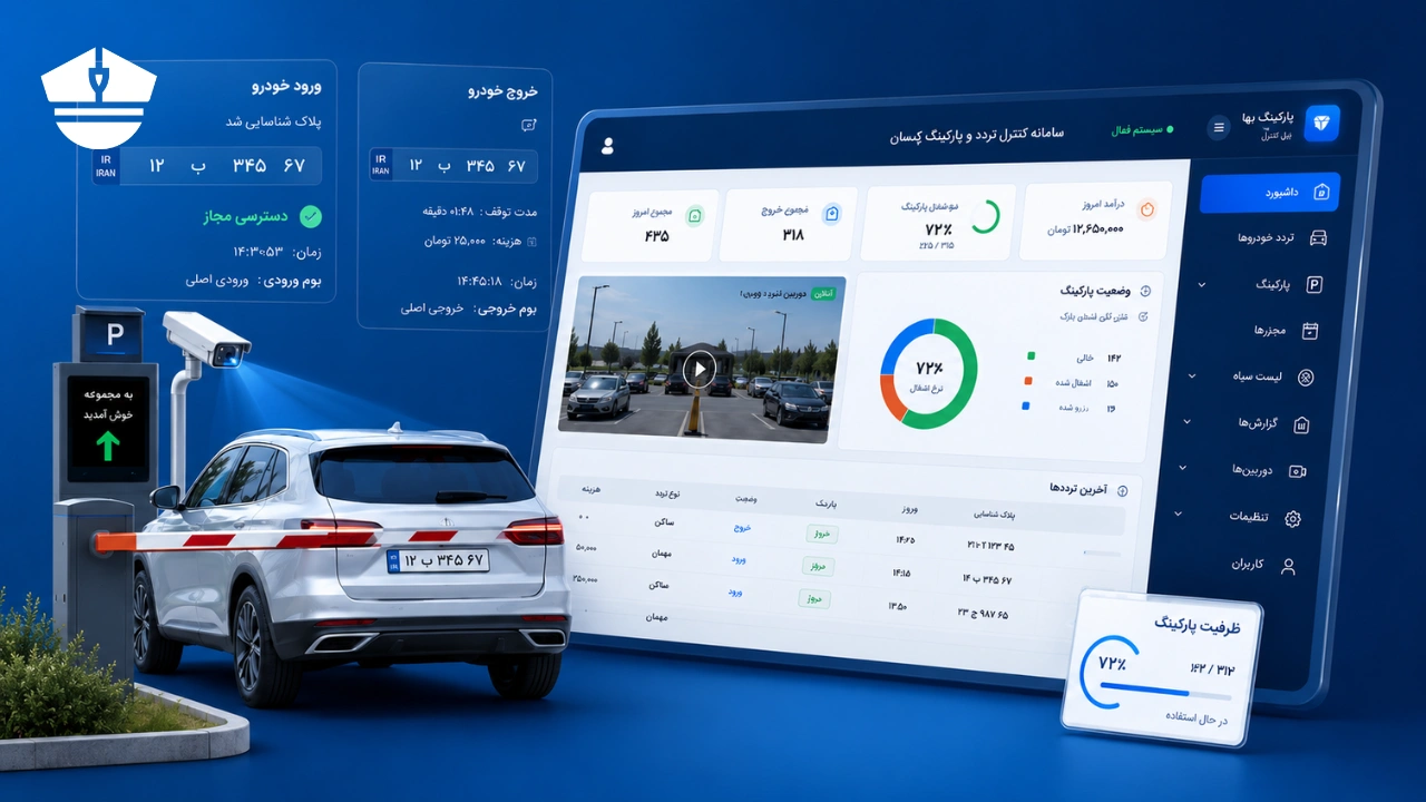 نرم افزار کنترل تردد پارکینگ و خودرو