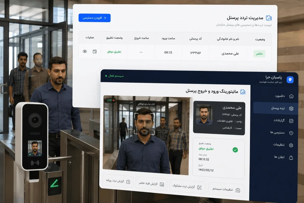 نرم افزار کنترل تردد پرسنل